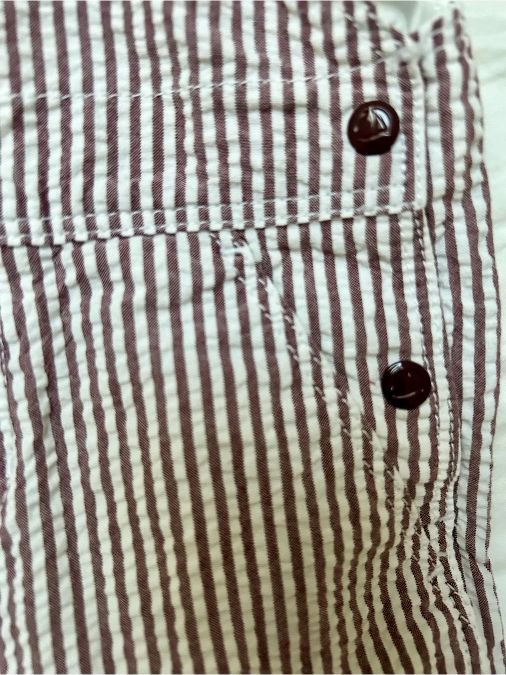 Petit Bateau Striped Seersucker Short Overalls 6 mo/67 cm unisex 100% cotton